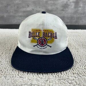 Vintage Cleveland Indians Snapback Hat OSFA Two Tone Albert Belle Baseball Cap
